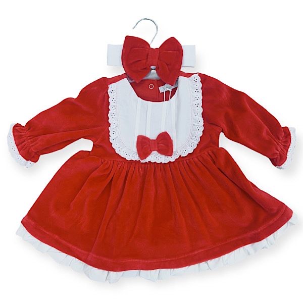 Red & White Broderie Anglaise Bow Dress