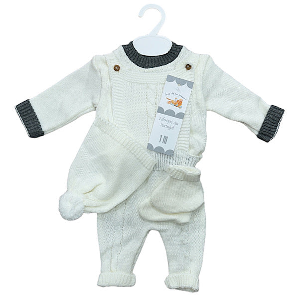 Ivory 4PC Dungarees Outfit