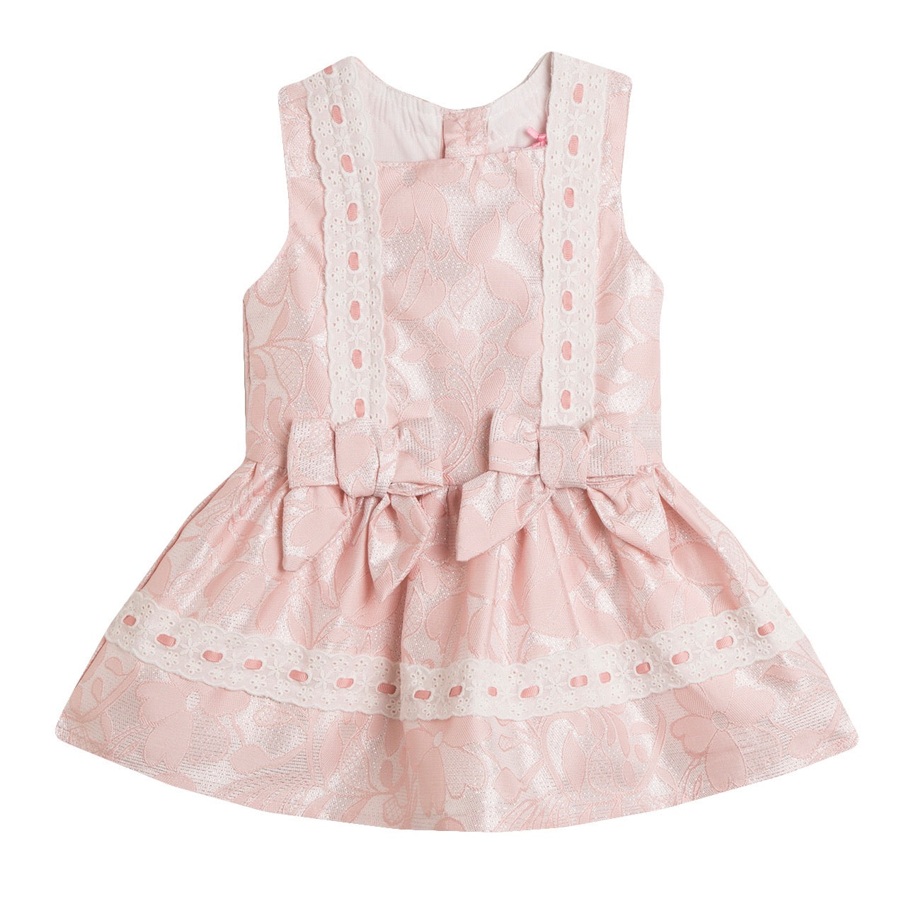 Pink Broderie Anglaise Lace Dress