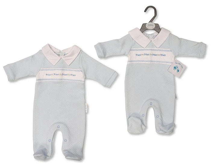 Baby Boys All in One with Smocking - Prince