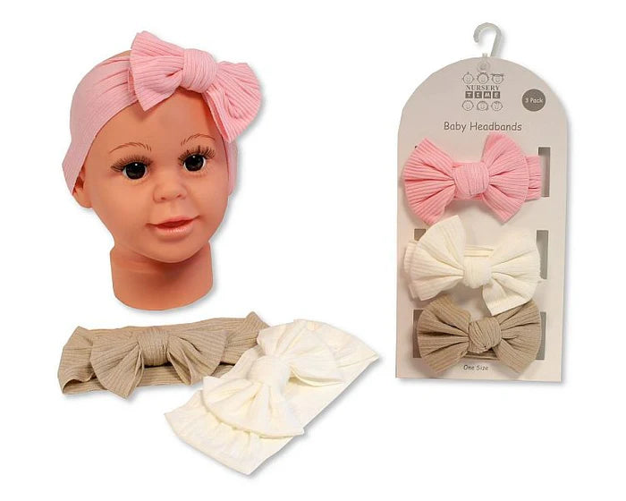 Baby Girls 3 Headbands Set