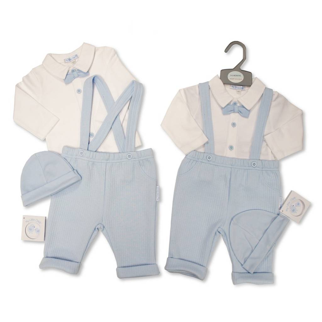 Blue Bow Tie Ladenhosen & Hat Set