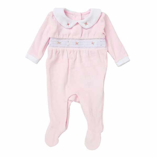 Pink Rose Floral Smock All-In-One Outfit