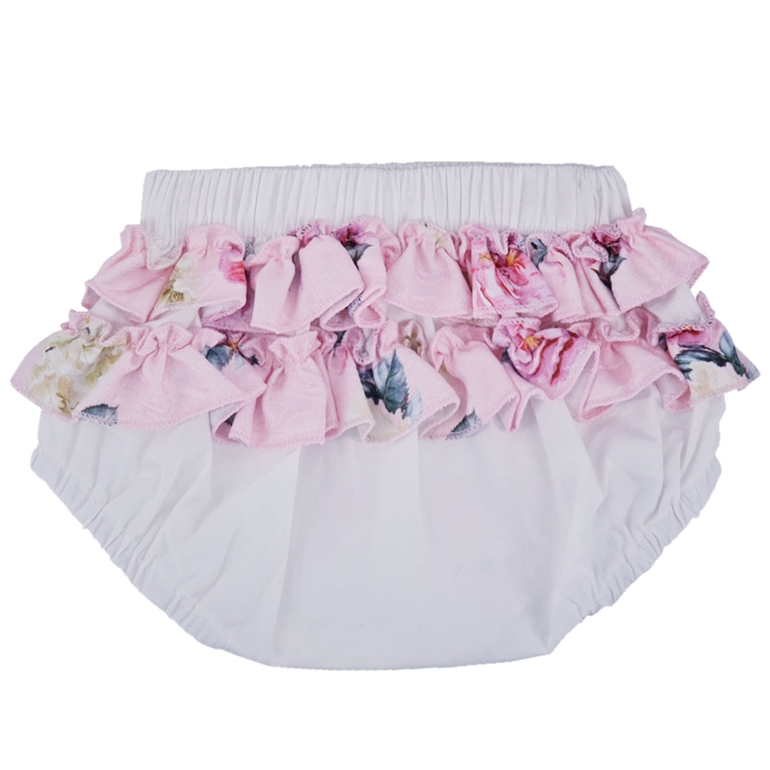 Pink Floral Frill 2PC Dress Set