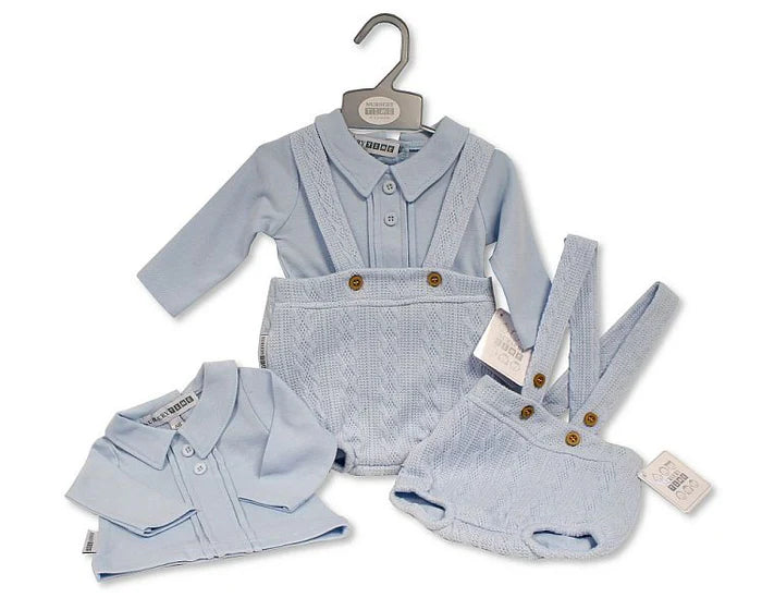 Baby Boys 2 pcs Short Dungaree Set